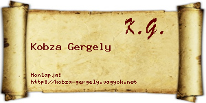 Kobza Gergely névjegykártya